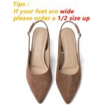 Mostrin Brown Suede Block Heels for Women