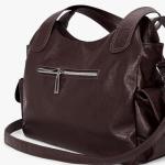 Soft Leather Slouchy Hobo Bag in Coffee