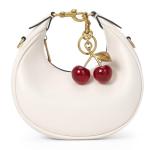 Trendy White Faux Leather Top Handle Bag