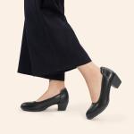 DREAM PAIRS Women's Black Low Chunky Heels