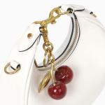 Trendy White Faux Leather Top Handle Bag