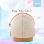 Mary Jane Round Toe Flats for Women - Beige