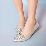 Sparkly Rhinestone Wedding Ballet Flats for Women