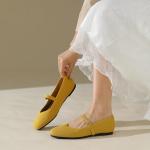 Ginger Knit Ballet Flats with Ankle Strap
