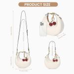 Trendy White Faux Leather Top Handle Bag