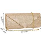 Sparkling Larcenciel Evening Clutch Bag in Gold