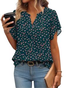 Stylish Short Sleeve Chiffon Blouse for Women