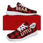 Custom Bear Family Running Sneakers in Plaid