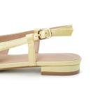 Chic Yellow Bow Slingback Ballet Flats for Women