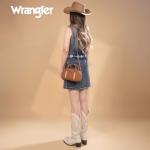 Wrangler Brown Mini Crossbody Barrel Bag for Women