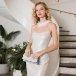 Sparkling Evening Clutch with Detachable Chain