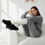 CUSHIONAIRE Lute Black Suede Leather Clogs for Women