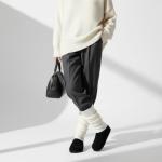 CUSHIONAIRE Lute Black Suede Leather Clogs for Women