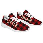 Custom Bear Family Running Sneakers in Plaid