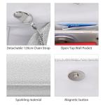 Sparkling Evening Clutch with Detachable Chain