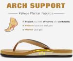 Women's Kaki Arch Support Yoga Flip Flops