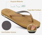 Women's Kaki Arch Support Yoga Flip Flops