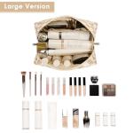 Large Checkered Makeup Bag for Travel and Toiletries