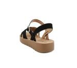 Chester-S Black Ankle Buckle Flat Sandals