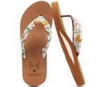 Beige Women’s Arch Support Flip Flops Size 8
