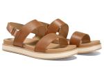 Coutgo Women's Brown Adjustable Double Strap Sandals
