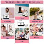 OATALY Monogram Canvas Tote Bag with Zipper Pockets