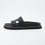 CUSHIONAIRE Women's Black Slide Sandals with Memory Foam