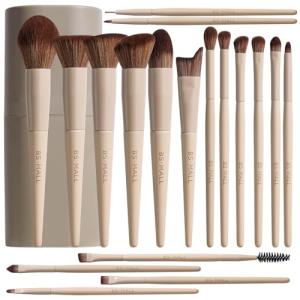18-Piece Luxury Makeup Brush Set with Black Case