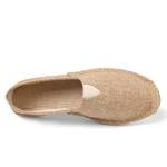 MCRONJI Brown Closed Toe Canvas Slip-On Loafers