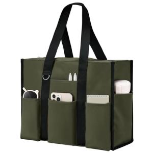 Becokan Waterproof Large Tote Bag with 12 Pockets