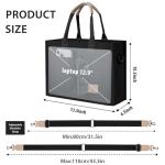 Stylish Canvas Tote Bag with Pockets for Women