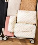 Quilted Floral Makeup Bag Set for Travel