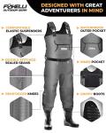Foxelli Waterproof Neoprene Chest Waders with Boots