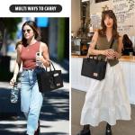 Stylish Canvas Tote Bag with Pockets for Women