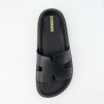 CUSHIONAIRE Women's Black Slide Sandals with Memory Foam