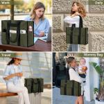 Becokan Waterproof Large Tote Bag with 12 Pockets