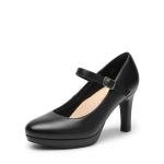 Classic Black Mary Jane Pumps with Low Platform