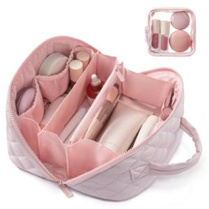 LOVEVOOK Pink Waterproof Makeup Bag Set
