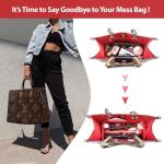 OMYSTYLE Red Felt Tote Bag Organizer Insert