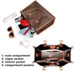 IBFUN Vintage Leather Satchel Handbag for Women