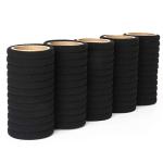 Black Cotton Hair Ties for Thick Hair - 50PCS