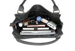 Stylish Dark Grey PU Leather Tote Bag