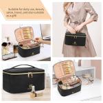 OCHEAL Large Black Travel Makeup Bag with Handle