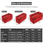 OMYSTYLE Red Felt Tote Bag Organizer Insert