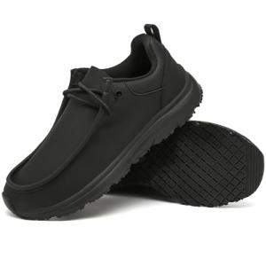 Women's Non-Slip Waterproof Kitchen Loafers - Black