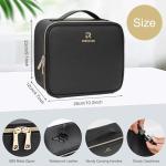 Black Travel Makeup Bag with LED Mirror