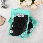Black Cotton Hair Ties for Thick Hair - 50PCS