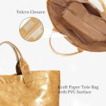 Lushandy Women's Large PVC Tote Bag - Brown