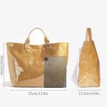 Lushandy Women's Large PVC Tote Bag - Brown