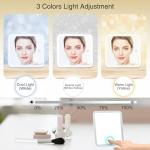 Black Travel Makeup Bag with LED Mirror